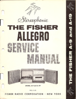 Fisher ALLEGRO-A-19 - Service Manual 